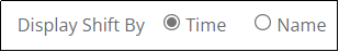 Toggle between shift time and shift name view