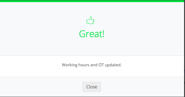 Confirmation message
