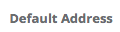 Default address