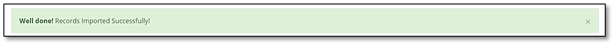 Import completed notification