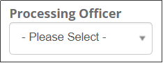 Processing Officer field for two-level approval