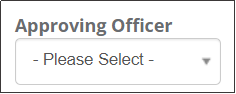 Approving Officer field
